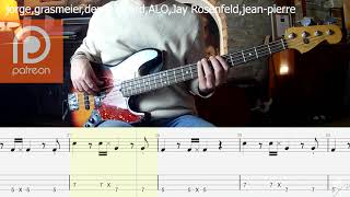The Verve - Bitter Sweet Symphony BASS COVER + PLAY ALONG TAB + SCORE