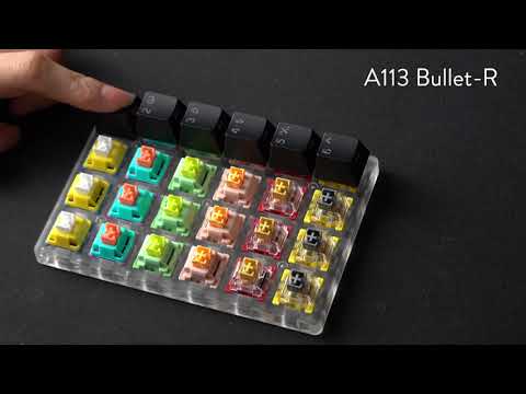 Redragon Bullet Switches Sound Test: Bullet-B, Bullet-R, Bullet-QT, Bullet-QL, Bullet-F, & Bullet-S