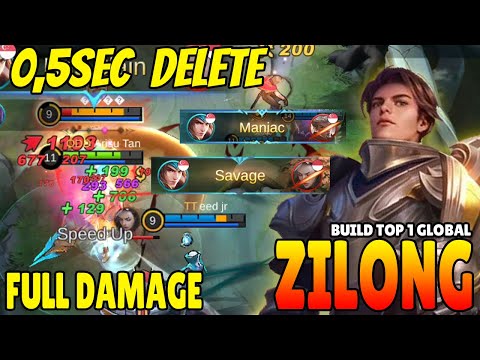 SAVAGE!! Easy Kill Zilong Full Damage Build - Zilong Build Top 1 Global - Zilong Best Build 2021