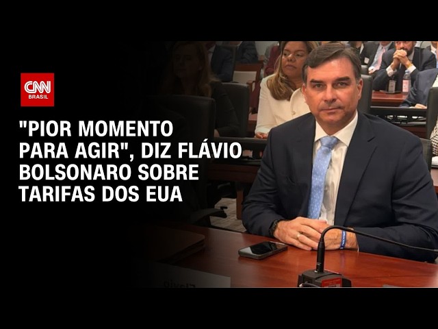 Flávio Bolsonaro sobre tarifa dos EUA: "Pior momento possível" | CNN 360°