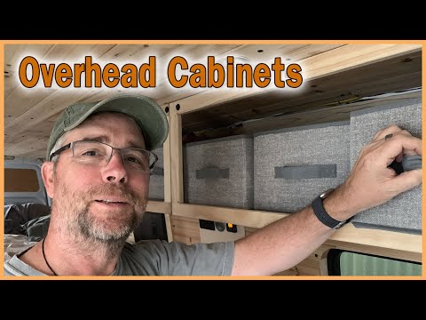 HOW TO BUILD OVERHEAD CABINETS FOR A DIY CAMPER VAN : A quick, easy and lightweight storage solution