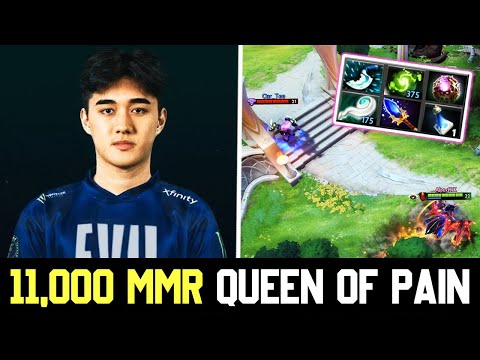 Unlimited SONIC WAVE Build QUEEN OF PAIN by 11,000 MMR ABED! DOTA 2