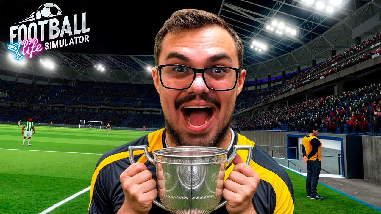 GANHEI MEU PRIMEIRO TROFÉU - FOOTBALL LIFE SIMULATOR