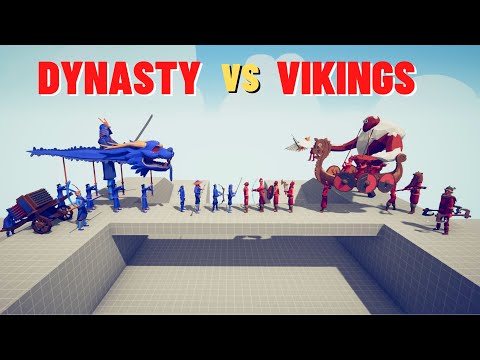 DYNASTY TEAM vs VIKING TEAM - Factions Fight - Totally Accurate Battle Simulator TABS