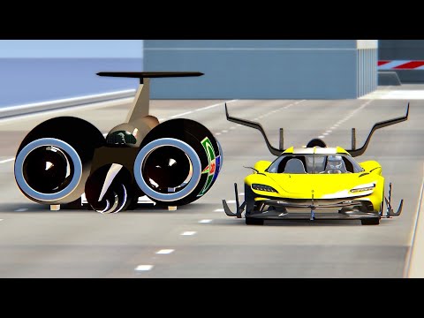 Koenigsegg Tornado Concept vs Thrust SSC - Drag Race 20 KM
