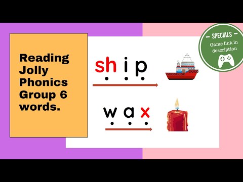 Jolly Phonics group 6 (y, x, ch, sh, th/th)| Dot reading| Blending| Game included|No Music