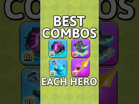 STRONGEST Equipment COMBINATION for EVERY HERO #clashofclans