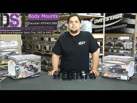 Daystar KF04015BK Body Mounts Ford Explorer Sport Trac 2001-2005 2WD and 4WD