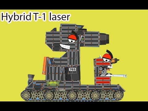super tank rumble creations Hybrid T-1 laser ( Top best tank in game )