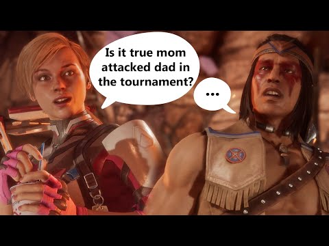 Cassie Asks Characters about Past Events in Mortal Kombat