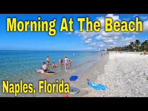 Morning At The Beach In Naples Florida [4K]