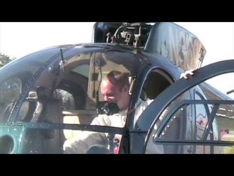 Startup & Takeoff of an Turbine MD500 Hughes 369C Helicopter
