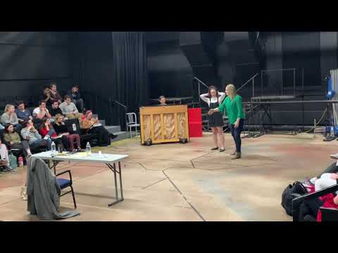 Natalie Weiss coaches student on "The Wizard And I"