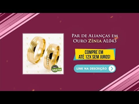 Par de Alianças em Ouro Zínia AL043 Primor Joias