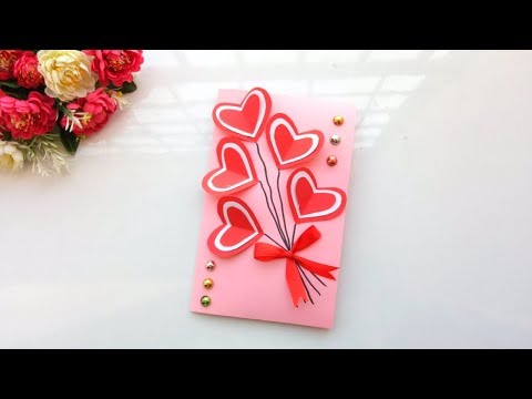 Handmade card for Valentines day pop up card idea  | tutorial