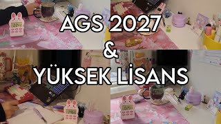 AGS 2027 ve Yüksek Lisans için çalışıyoruz part 4🧚