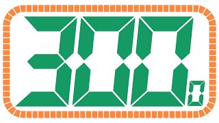 300 Seconds Countdown with Big Numbers