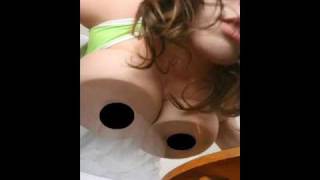 huge tits pressed up against glass