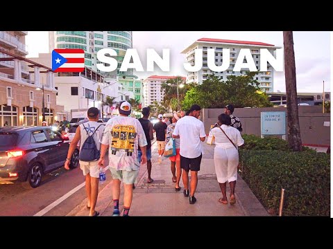 🇵🇷 SAN JUAN CONDADO BEACH DISTRICT PUERTO RICO WALKING TOUR 4K
