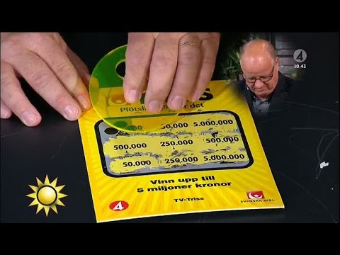 Tommy skrapar triss - vill åka till Kanarieöarna för vinsten - Nyhetsmorgon (TV4)