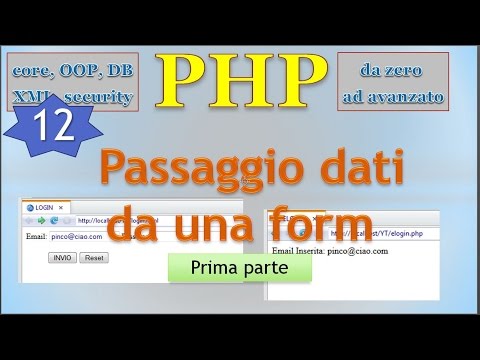 PHP 5.5 ITA 12: ricevere ed elaborare dati da una form / prima parte