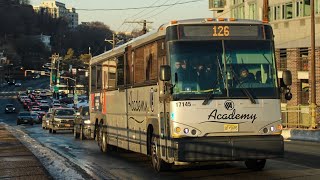 ᴴᴰ⁶⁰ Front POV: NJT Route 126 Hoboken via Willow Avenue onboard a 2017 MCI D4500CT (Academy)