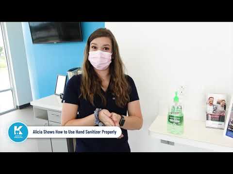 [K Family Dentistry] Alicia Shows How to Use Hand Sanitizer Properly