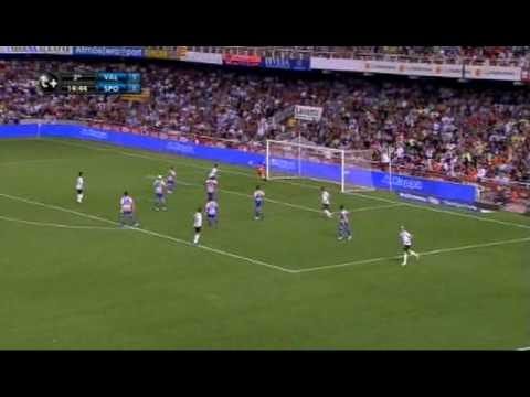Gol David VIlla - Valencia 2 - 2 Sporting