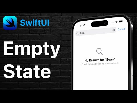 Simple, Clean Empty States in SwiftUI - ContentUnavailableView - iOS 17 thumbnail