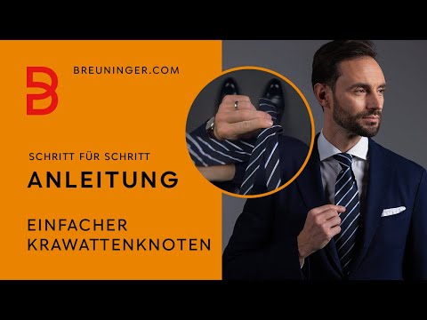 Krawatte binden für Anfänger: Der einfache Krawattenknoten in 1 Minute