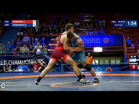 Repechage GR - 92 kg: J. KAMINSKI (USA) v. D. SAMSONOV (UKR)
