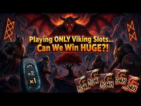 Thumbnail for video: Playing ONLY Viking Slots... Can We Win HUGE?!