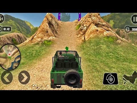 Modern Green Jeep Beach Mountain Driving | Jeep Short Game | Jeep Car Racing Mountain Climb 3D