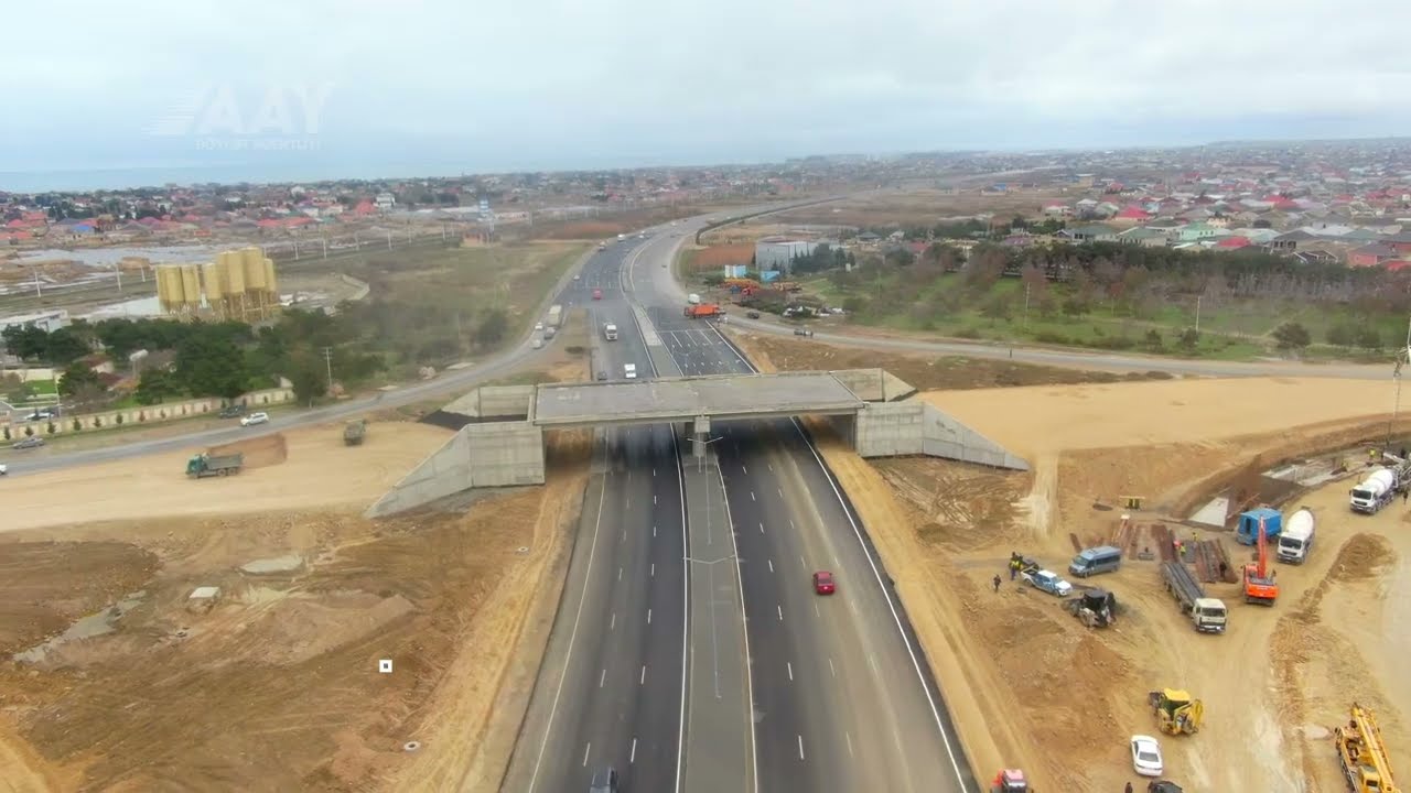 Bakı ətrafında yeni yol qovşağı inşa edilir VİDEO