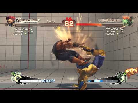 AOA AMAZING21 (BLANKA) VS Psycho Orson v2 (AKUMA) SSFV AE 2013 ENDLESS MATCH UP