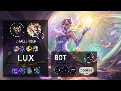 Lux Bot vs Caitlyn - NA Challenger Patch 10.16