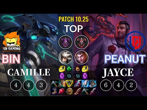SN Bin Camille vs LGD Peanut Jayce Top - KR Patch 10.25