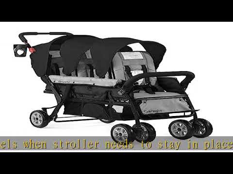Gaggle by Foundations Compass 3 Seat Tandem Triple Stroller with Canopy, 5 Point Harness, Foot Brak