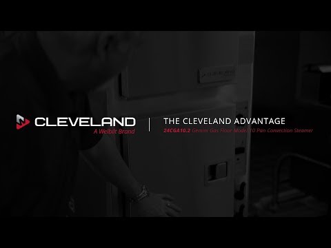 Cleveland 24CGA10.2 10 Pan Floor Gas Convection Steamer, (2) Stacked, Cabinet, 144.000 BTU 2 image