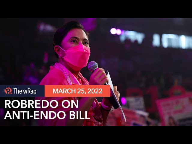 Robredo to push for anti-endo bill ‘acceptable’ to both workers, employers