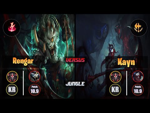 GrandMaster RENGAR [Electrocute] (Jungle) VS  KAYN - Grandmaster KR Patch 10.9