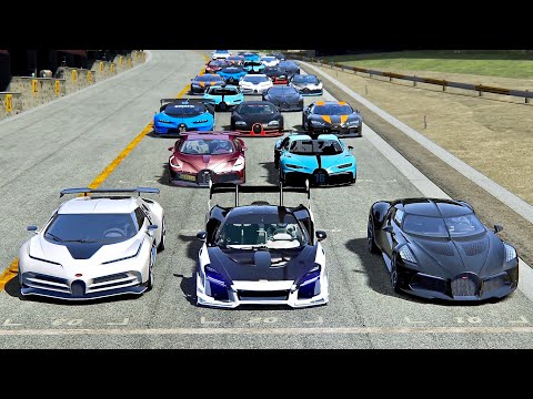 McLaren Senna GTR vs Bugatti Hypercars at Spa