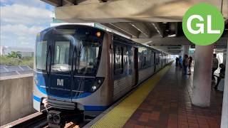 Riding Miami Metrorail Green Line, Government Center to Dadeland South, 2017-18 Hitachi