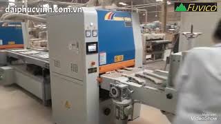 MÁY CHÀ NHÁM THÙNG 610mm FULL Line với Băng Tải Nạp phôi vs Băng tải Trung Gian