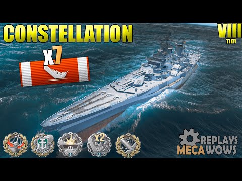 Constellation 7 Kills & 165k Damage | World of Warships Gameplay 4k