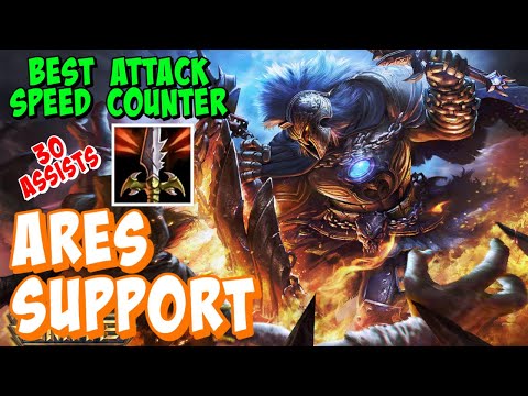 SUPPORT ARES GAMEPLAY SMITE SEASON 9 - BEST COUNTER FOR ATTACK SPEED