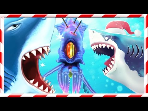 Hungry Shark Evolution Vs Hungry Shark World | The COLOSSAL SQUID Boss Update