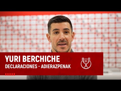 Imagen de portada del video Yuri Berchiche, Kopako final laurdenetako Valencia CF - Athletic Club partidaren inguruan