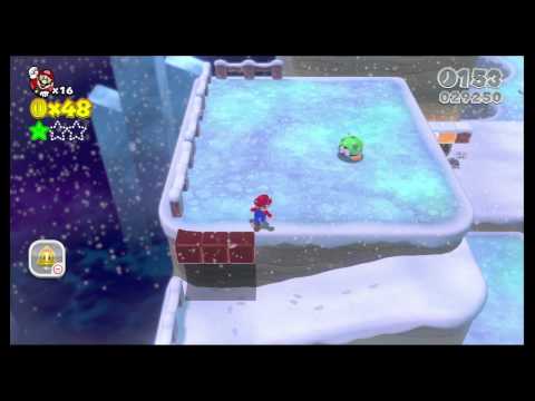 Super Mario 3D World (Wii U) - World 3-1, Snowball Park (2014-07-29) (score 041720)