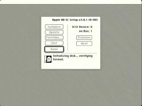 Installing Apple UNIX (A/UX) on the Macintosh Centris 650